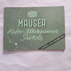 Manuel / livret pistolet mauser HSc