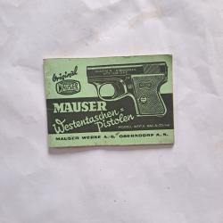 Manuel / livret pistolet mauser WTP