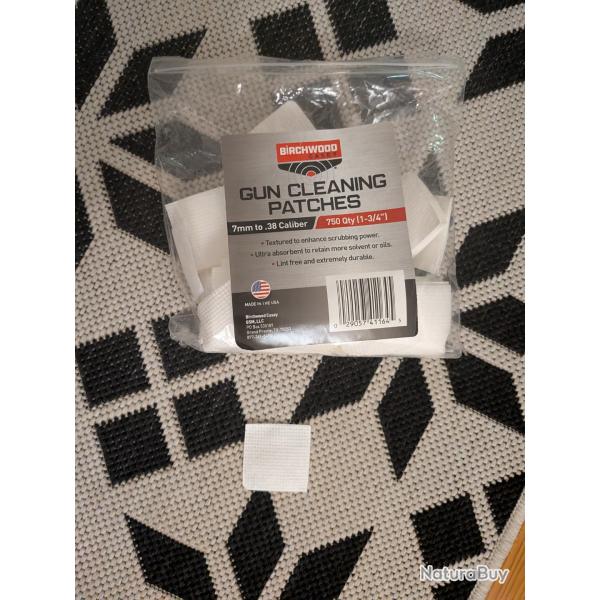 Sachet de patch birchwood Casey 7 mm � .38