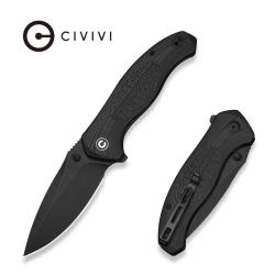 Couteau CIVIVI Vyrent Flipper Thumb Stud Drop Point Acier Nitro-X7 Manche G10 Noir CIVC250371
