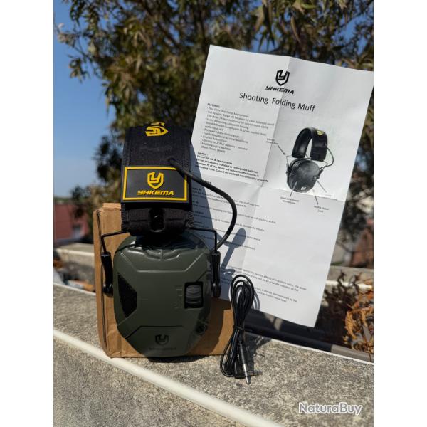 Yehkma E60 Green Ranger - Casque antibruit �lectronique