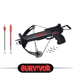Kit pistolet arbal&egrave;te &agrave; poulies Survivor 40 LBS / 160 FPS