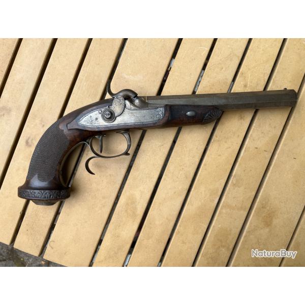 Pistolet de duel � percussion circa 1830