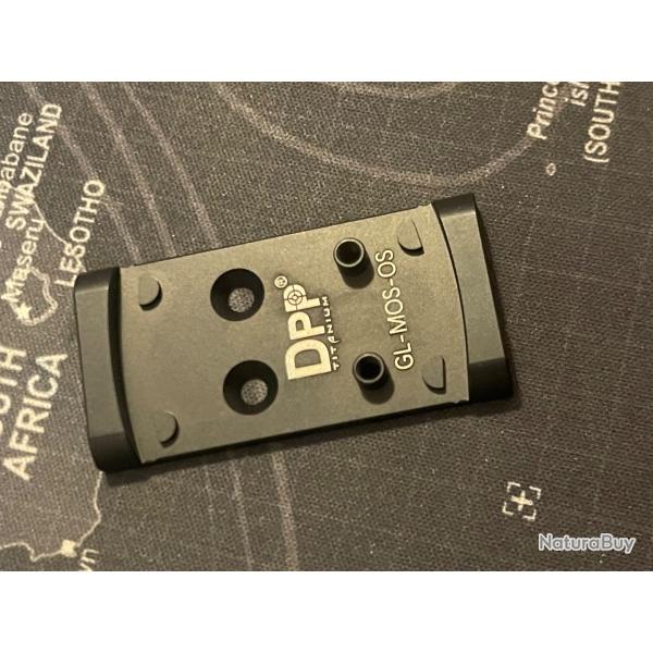 Plaque adaptatrice DPP Titanium GL-MOS-OS - Empreinte RMSc pour Glock MOS