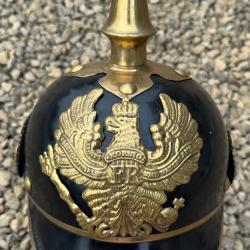 CASQUE &Agrave; POINTE ALLEMAND WW1 - PICKELHAUBE PRUSSIEN D'OFFICIER - REPRODUCTION HAUT DE GAMME