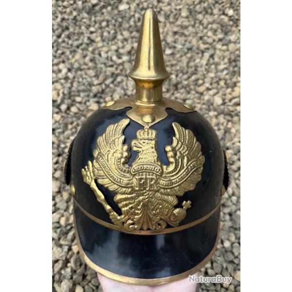 CASQUE � POINTE ALLEMAND WW1 - PICKELHAUBE PRUSSIEN D'OFFICIER - REPRODUCTION HAUT DE GAMME