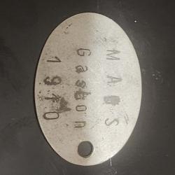 Plaque didentite francaise ww1 premiere guerre mondiale 1418