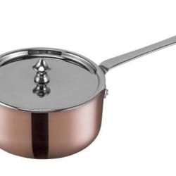 SCANPAN Maitre D' 77231200 - Casserole cuivre 12 cm, 0,6 L avec couvercle