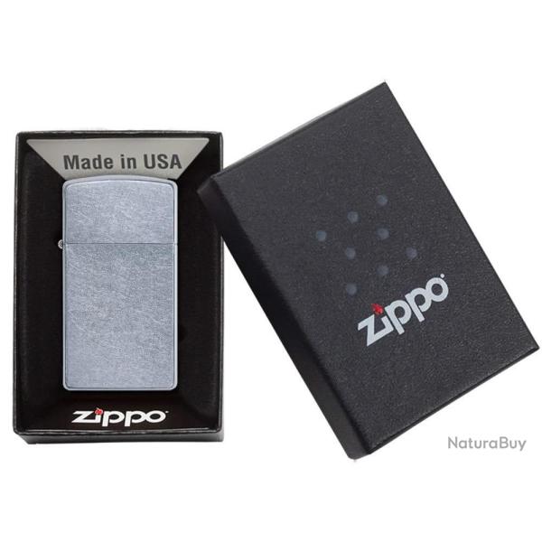 Zippo Slim Street Chrome - Briquet temp�te rechargeable