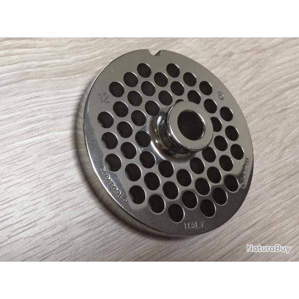 Fapatool Plaque inox pour hachoir n�12 - Trous 6 mm, 1C