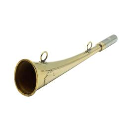 Corne d'appel laiton de 25 cm d&eacute;cor sanglier