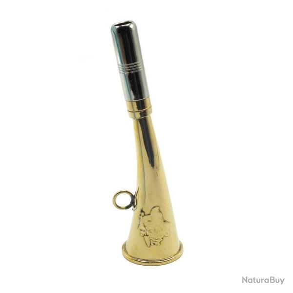 Corne d'appel laiton de 16 cm d�cor sanglier
