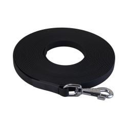 longe biothane beta plate 16 mm noir 2 m SANS poign&eacute;e