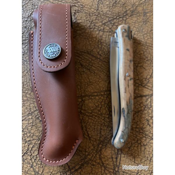 Beau laguiole d artisan ivoire de mammouth 13 cm