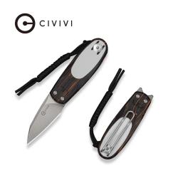 Couteau CIVIVI Purr Slip Joint Reverse Tanto Acier Nitro-V Manche G10 Orange Noir Blanc CIVC250545