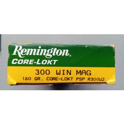 Bo&icirc;te de 300 win mag Remington Core Lokt 180gr