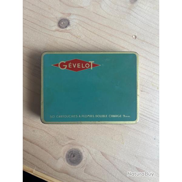 Cartouches 9mm G�velot avec sa bo�te m�tallique
