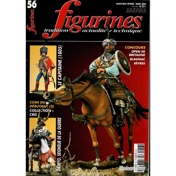 figurines 56, cbg mignot ronde bosse, chasseurs � cheval 1786, samourai, capitaine 1805, artillerie