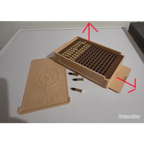 Bo�te de rangement 22 lr, facile d'utilisation