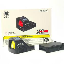 XGA HS507C X2 - Point Rouge 2 MOA + Cercle 32 MOA