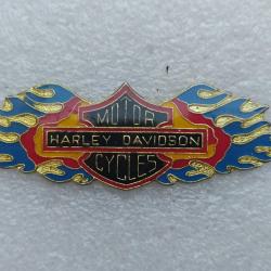 PINS  HARLEY DAVIDSON MOTOR CYCLES FLAMME BLEU ET ROUGE