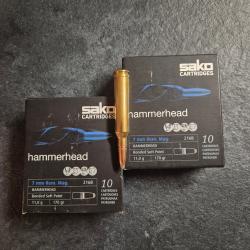 2 boites de 10 Munitions 7 Rem Mag 170 gr