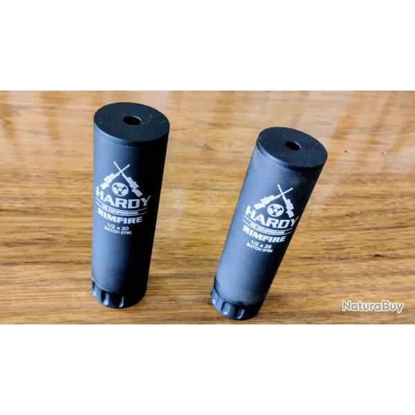 HARDY silencieux .17 hmr / .22lr, dispo thread 1/2x20 ou 1/2x28