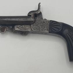 Pistolet de salon ou de gousset - XIXe si&egrave;cle - Syst&egrave;me Lefaucheux (9 mm &agrave; broche).