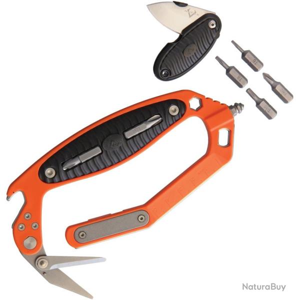 Couteau V Nives C.R.A.B. Multi Tool Lame Acier Inox Multi-Fonctions Orange �tui VNIMT18FRNPSWOR