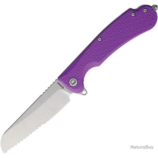 Couteau Daggerr Smoke Eater Linerlock Sheepsfoot Crante Acier 8Cr14MoV Manche FRN Mauve DGRSEFPRSWS