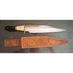 Couteau commemorative Al Mar Alaskan Bowie 10 ans de activit&eacute; 1988. Tres rare, seulement 200 pieces
