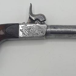 Pistolet &agrave; coffre ou de gousset - XIXe si&egrave;cle : 1830-1850.