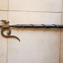 Ankus ankhus longueur 57 cm pic crochet cornac pour &eacute;l&eacute;phant d&eacute;cor serpent