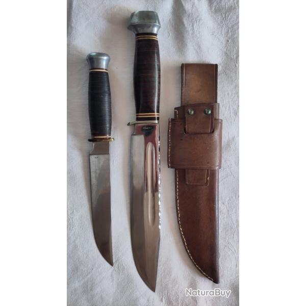 Lot 2 couteaux de chasse