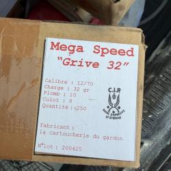 Carton 250 cartouches cal 12 megaspeed 32g BJ