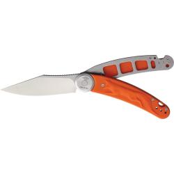 Couteau Daggerr Lisichka Gimbal Lock Clip Point Acier 8Cr13MoV Manche FRN Orange Satin DGR2404RGST