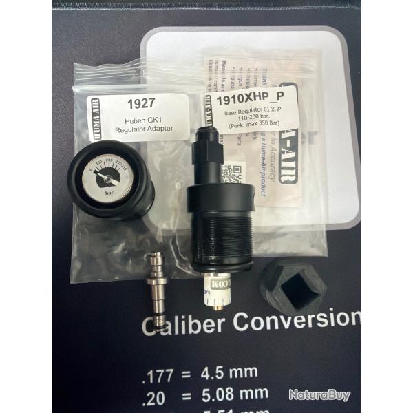 Kit R�gulateur HUBEN GK1 Huma-Air 350 bars + douille de montage manom�tre 23mm . R�g 110-200bars