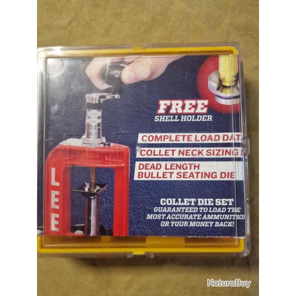 Jeu de 2 outils LEE COLLET DIE SET cal. 7mm/08 REM. - HILMAR SUPER DESTOCK !!!