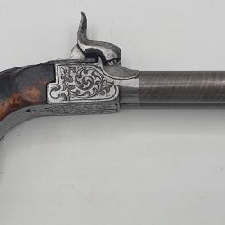 Pistolet de poche ou de voyage - XIXe si&egrave;cle : vers 1840-1860).