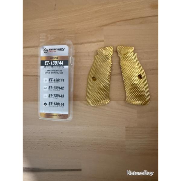 Plaquettes laiton EEMANN Tech longue grip CZ Shadow 2