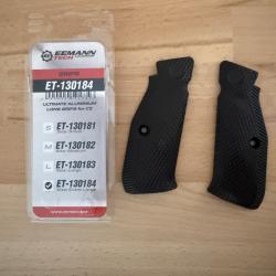 Plaquettes alu noir EEMANN Tech longue grip CZ Shadow 2