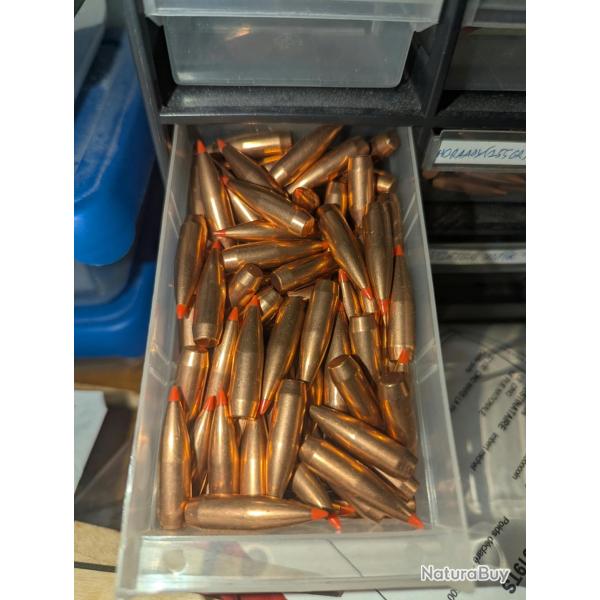 99 ogives Hornady A-max 168 grains � pointe rouge