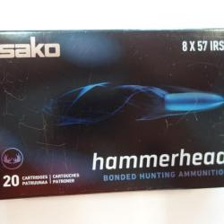 LOT DE 2 BOITES DE BALLES SAKO  HAMMERHEAD SP CAL 8X57JRS  200GR  13G