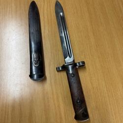 Ba&iuml;onnette M38 Carcano italienne, fabriqu&eacute;e par Pietro Sterzi