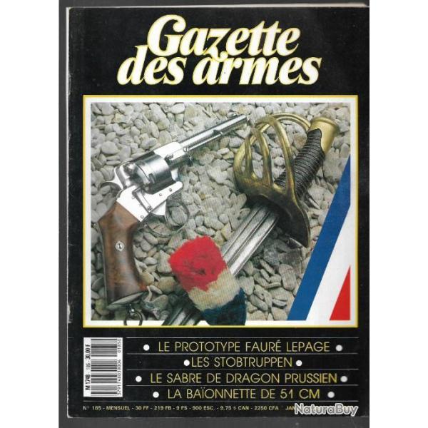 gazette des armes 185, prototype faur� lepage , collection mas, troupes d'assaut allemandes 1916