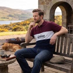 Polo The Game Countrywear   bordeaux, blanc et marine