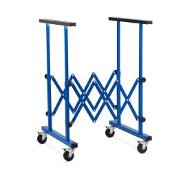 Tr&eacute;teau t&eacute;lescopique roulettes avec freins tr&eacute;teaux en hauteur 79 &agrave; 127 cm 14_0006478
