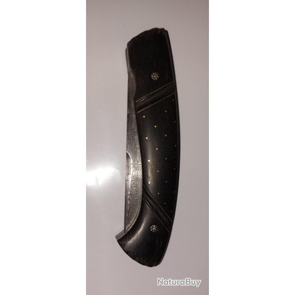 Couteau 1515 ebene Inuit nuit etoilee damas et mammouth