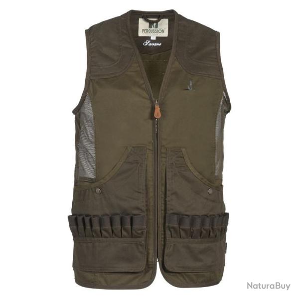 Prix de d�part � 1� !! Gilet Chasse Savane Percussion Kaki Taille XL