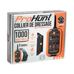 Prix de d&eacute;part &agrave; 1� !! Collier &eacute;lectrique de dressage Prohunt 1000 M&egrave;tres Cloche/ Vibreur / Choc